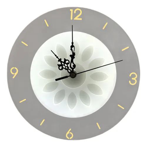 ساعة حائط عصرية بإضاءة ديكور + إضاءة